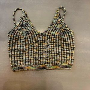 SHEIN multi colored sweater crop top